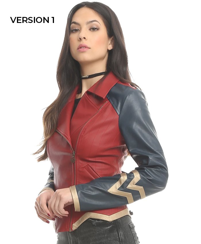 Wonder Woman Asymmetrical Leather Jacket - Image 3