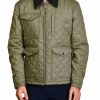 British Jackets Yellowstone S04 John Dutton Green Quilted Jacket | Kevin Costner Yellowstone Green Quilted Cotton Jacket