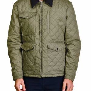 British Jackets Yellowstone S04 John Dutton Green Quilted Jacket | Kevin Costner Yellowstone Green Quilted Cotton Jacket