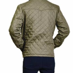 Alternative view of British Jackets Yellowstone S04 John Dutton Green Quilted Jacket | Kevin Costner Yellowstone Green Quilted Cotton Jacket