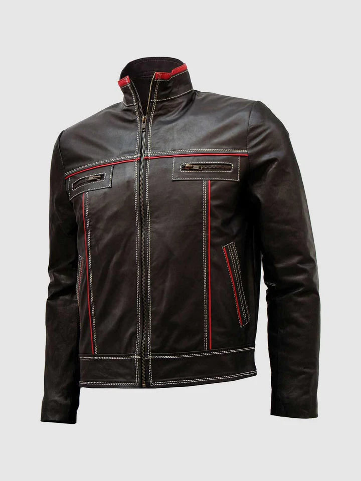 MEN'S CLASSIC LEATHER RACER JACKET