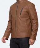 Alternative view of John Tan Leather Mens Biker Jacket