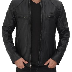 Evanston Real Lambskin Leather Jacket Mens