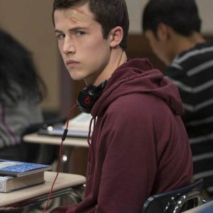 Alternative view of 13 Reasons Why Dylan Minnette Maroon Hoodie