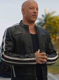 Alternative view of FF9 Dominic Toretto Cafe Racer Black Jacket