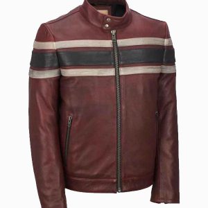 Men's Retro Red Waxed Vintage Jacket