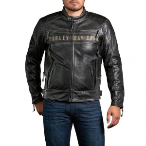 Men's Harley Davidson Passing Link Triple Vent Leather Jacket