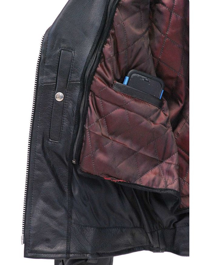 Women Fringe Leather Jacket - Image 4