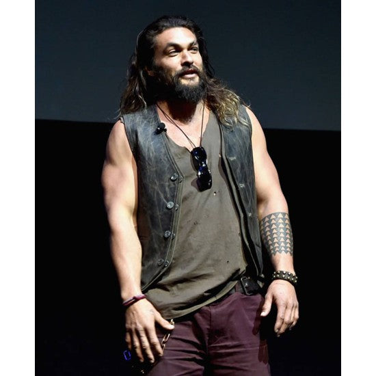 Justice League Jason Momoa Leather Vest