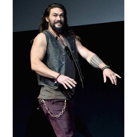 Justice League Jason Momoa Leather Vest - Image 4