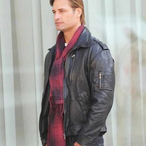 Alternative view of Mission Impossible Ghost Protocol Josh Holloway Leather Jacket