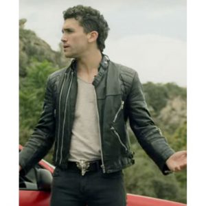 Alternative view of Money Heist Jaime Lorente Leather Jacket