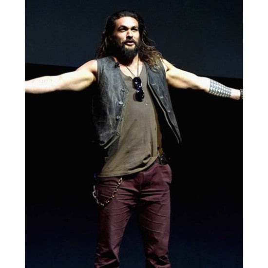 Justice League Jason Momoa Leather Vest - Image 3