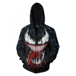 Venom Carnage 3D Hoodie Cosplay Superhero Spiderman Sweatshirts Jacket Coat