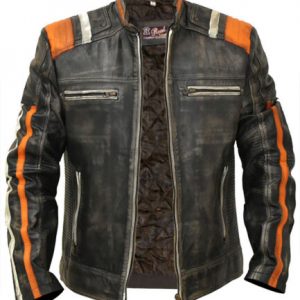 Men's Retro Cafe Racer Motorcycle Jacket