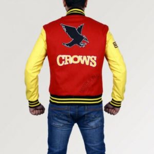 Superman Crows Varsity Letterman Jacket Smallville Clark Kent Mens Faux Leather