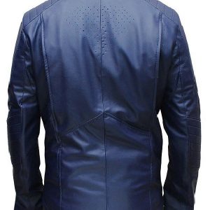 Alternative view of MEN’S SUPERMAN MAN OF STEEL BLUE LEATHER JACKET