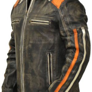 Alternative view of Men's Retro Cafe Racer Motorcycle Jacket