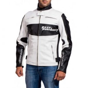 Alternative view of Fast and Furious 7 Dominic Toretto Vin Diesel Leather Jacket Biker Jacket
