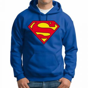 Mens Superman Hoodie Sweatshirt Pocket Casual Jumper Pullover Top