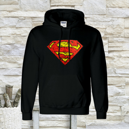NEW SUPERMAN SHIELD LOGO SUPERHERO COMICS MEN'S WINTER HOODIE SWEATSHIRT