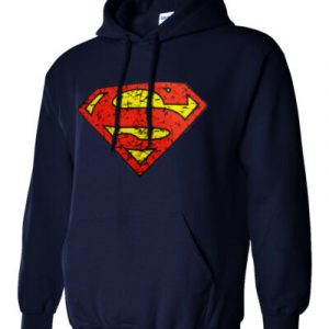 Alternative view of NEW SUPERMAN SHIELD LOGO SUPERHERO COMICS BLUE MEN'S WINTER HOODIE SWEATSHIRT