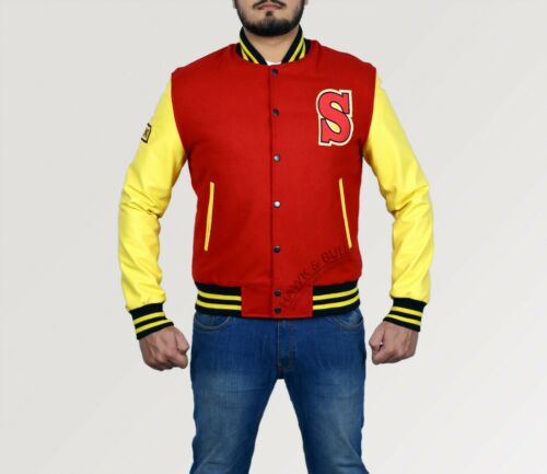 Superman Crows Varsity Letterman Jacket Smallville Clark Kent Mens Faux Leather - Image 2