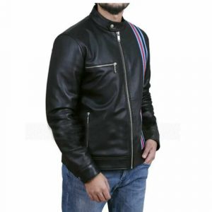 Alternative view of Eddie Brock Venom 2 Tom Hardy Black Leather Jacket