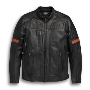 Men’s Harley Davidson Vanocker Waterproof H-D Triple Vent System Leather Jacket