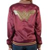 WOMEN'S WONDER WOMAN BOMBER RED JACKET