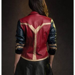 Alternative view of Wonder Woman Asymmetrical Leather Jacket