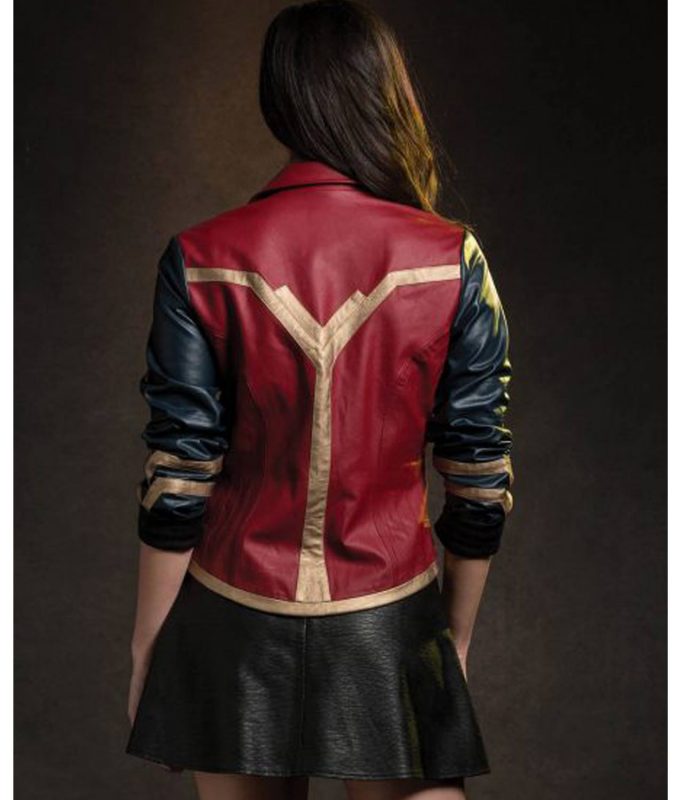 Wonder Woman Asymmetrical Leather Jacket - Image 2
