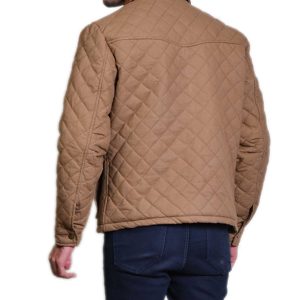 Alternative view of John Dutton Yellowstone Brown Quilted Jacket