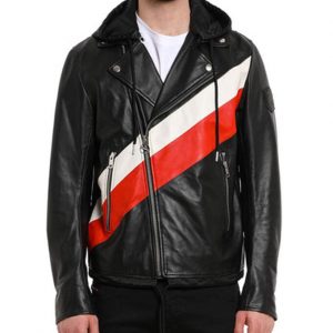 13 Reasons Why Ross Butler Zach Dempsey Leather Jacket with Hood