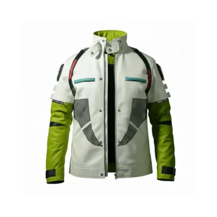 Apex Legends Crypto White and Green Jacket Front