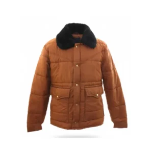 Jim Hopper Stranger Things Shearling Jacket Front