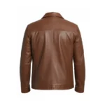 Keanu Reeves John Wick Brown Leather Jacket Back