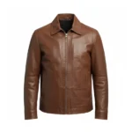 Keanu Reeves John Wick Brown Leather Jacket Front